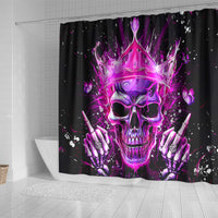 Queen Skull Shower Curtain Bitch I'm Not A Princess I'm The Fucking Queen
