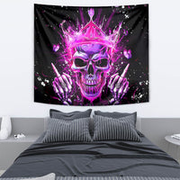 Queen Skull Tapestry Bitch I'm Not A Princess I'm The Fucking Queen - Wonder Print Shop