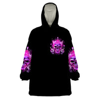 Queen Skull Wearable Blanket Hoodie Bitch I'm Not A Princess I'm The Fucking Queen - Wonder Print Shop