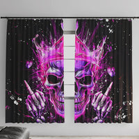 Queen Skull Window Curtain Bitch I'm Not A Princess I'm The Fucking Queen - Wonder Print Shop
