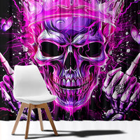 Queen Skull Window Curtain Bitch I'm Not A Princess I'm The Fucking Queen - Wonder Print Shop