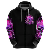 Queen Skull Zip Hoodie Bitch I'm Not A Princess I'm The Fucking Queen - Wonder Print Shop