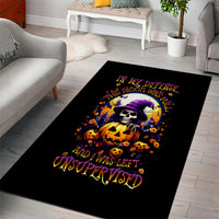 Pumpkin Witch Skull Area Rug In My Defense The Moon Was Full And I Was Left Unsupervided - Wonder Print Shop