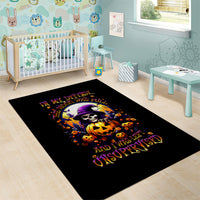 Pumpkin Witch Skull Area Rug In My Defense The Moon Was Full And I Was Left Unsupervided - Wonder Print Shop