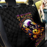 Pumpkin Witch Skull Back Car Seat Cover In My Defense The Moon Was Full And I Was Left Unsupervided - Wonder Print Shop