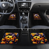 Pumpkin Witch Skull Car Mats In My Defense The Moon Was Full And I Was Left Unsupervided - Wonder Print Shop