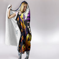 Pumpkin Witch Skull Hooded Blanket In My Defense The Moon Was Full And I Was Left Unsupervided