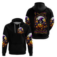 Pumpkin Witch Skull Hoodie In My Defense The Moon Was Full And I Was Left Unsupervided - Wonder Print Shop