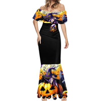 Pumpkin Witch Skull Mermaid Dress In My Defense The Moon Was Full And I Was Left Unsupervided - Wonder Print Shop