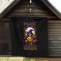 Pumpkin Witch Skull Quilt In My Defense The Moon Was Full And I Was Left Unsupervided - Wonder Print Shop