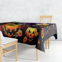 Pumpkin Witch Skull Tablecloth In My Defense The Moon Was Full And I Was Left Unsupervided - Wonder Print Shop