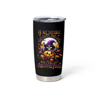 Pumpkin Witch Skull Tumbler Cup In My Defense The Moon Was Full And I Was Left Unsupervided - Wonder Print Shop