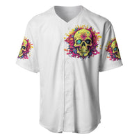 Flower Skull Baseball Jersey Judge Me When You're Perfect Otherwise Shut Up - Wonder Print Shop