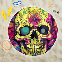 Flower Skull Beach Blanket Judge Me When You're Perfect Otherwise Shut Up - Wonder Print Shop