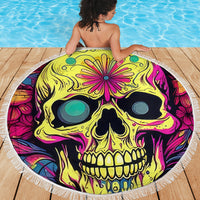 Flower Skull Beach Blanket Judge Me When You're Perfect Otherwise Shut Up - Wonder Print Shop