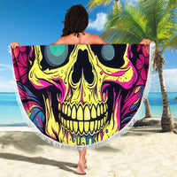 Flower Skull Beach Blanket Judge Me When You're Perfect Otherwise Shut Up - Wonder Print Shop