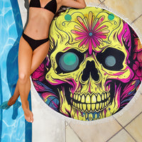 Flower Skull Beach Blanket Judge Me When You're Perfect Otherwise Shut Up - Wonder Print Shop