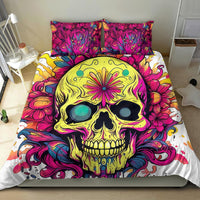 Flower Skull Bedding Set Judge Me When You're Perfect Otherwise Shut Up - Wonder Print Shop