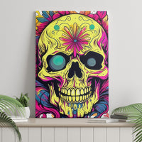 Flower Skull Canvas Wall Art Judge Me When You're Perfect Otherwise Shut Up - Wonder Print Shop