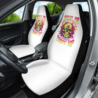 Flower Skull Car Seat Cover Judge Me When You're Perfect Otherwise Shut Up - Wonder Print Shop