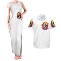 Flower Skull Couples Matching Tank Maxi Dress and Hawaiian Shirt Judge Me When You're Perfect Otherwise Shut Up - Wonder Print Shop