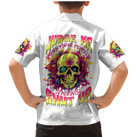 Flower Skull Family Matching Mermaid Dress and Hawaiian Shirt Judge Me When You're Perfect Otherwise Shut Up - Wonder Print Shop