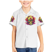 Flower Skull Family Matching Mermaid Dress and Hawaiian Shirt Judge Me When You're Perfect Otherwise Shut Up - Wonder Print Shop