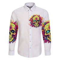 Flower Skull Family Matching Short Sleeve Bodycon Dress and Hawaiian Shirt Judge Me When You're Perfect Otherwise Shut Up - Wonder Print Shop