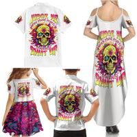 Flower Skull Family Matching Summer Maxi Dress and Hawaiian Shirt Judge Me When You're Perfect Otherwise Shut Up - Wonder Print Shop