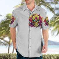 Flower Skull Hawaiian Shirt Judge Me When You're Perfect Otherwise Shut Up - Wonder Print Shop