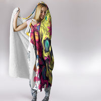Flower Skull Hooded Blanket Judge Me When You're Perfect Otherwise Shut Up