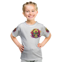Flower Skull Kid T Shirt Judge Me When You're Perfect Otherwise Shut Up - Wonder Print Shop