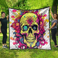 Flower Skull Quilt Judge Me When You're Perfect Otherwise Shut Up - Wonder Print Shop
