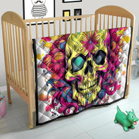 Flower Skull Quilt Judge Me When You're Perfect Otherwise Shut Up - Wonder Print Shop