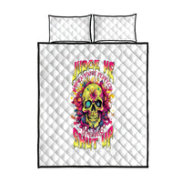Flower Skull Quilt Bed Set Judge Me When You're Perfect Otherwise Shut Up - Wonder Print Shop