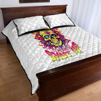 Flower Skull Quilt Bed Set Judge Me When You're Perfect Otherwise Shut Up - Wonder Print Shop