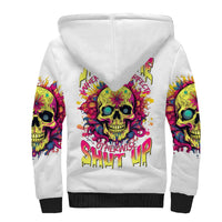 Flower Skull Sherpa Hoodie Judge Me When You're Perfect Otherwise Shut Up - Wonder Print Shop