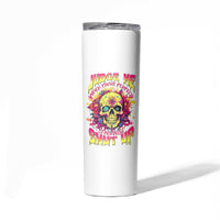 Flower Skull Skinny Tumbler Judge Me When You're Perfect Otherwise Shut Up - Wonder Print Shop