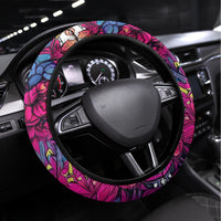Flower Skull Steering Wheel Cover Judge Me When You're Perfect Otherwise Shut Up - Wonder Print Shop