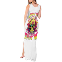 Flower Skull Tank Maxi Dress Judge Me When You're Perfect Otherwise Shut Up - Wonder Print Shop