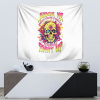 Flower Skull Tapestry Judge Me When You're Perfect Otherwise Shut Up - Wonder Print Shop