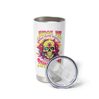 Flower Skull Tumbler Cup Judge Me When You're Perfect Otherwise Shut Up - Wonder Print Shop
