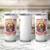 Flower Skull Tumbler Cup Judge Me When You're Perfect Otherwise Shut Up - Wonder Print Shop