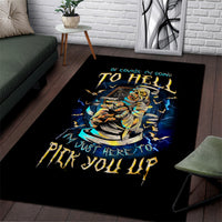 Mummy Skull Area Rug I'm Going To Hell to Pick You Up - Wonder Print Shop