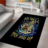 Mummy Skull Area Rug I'm Going To Hell to Pick You Up - Wonder Print Shop