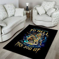Mummy Skull Area Rug I'm Going To Hell to Pick You Up - Wonder Print Shop