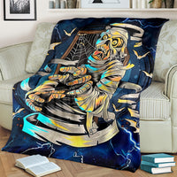 Mummy Skull Blanket I'm Going To Hell to Pick You Up