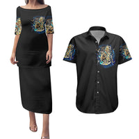 Mummy Skull Couples Matching Puletasi Dress and Hawaiian Shirt I'm Going To Hell to Pick You Up - Wonder Print Shop