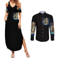 Mummy Skull Couples Matching Summer Maxi Dress and Long Sleeve Button Shirts I'm Going To Hell to Pick You Up - Wonder Print Shop