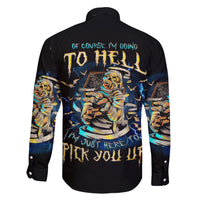 Mummy Skull Family Matching Short Sleeve Bodycon Dress and Hawaiian Shirt I'm Going To Hell to Pick You Up - Wonder Print Shop